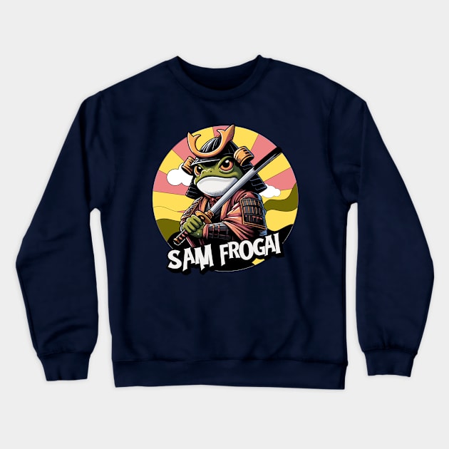 Samurai Frog Crewneck Sweatshirt by JessArty